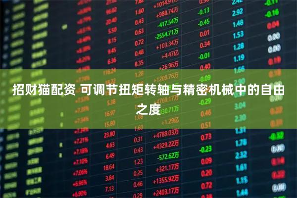 招财猫配资 可调节扭矩转轴与精密机械中的自由之度